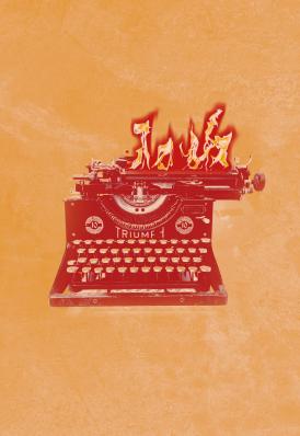 Machine à écrire en feu
