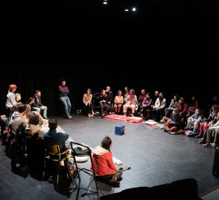Photo prise lors d'une sortie de résdience du spectacle "Métisséo" 