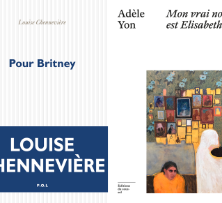 Photo des deux couvertures des livres "Pour Brtiney" de Louise Chennevière et "Mon vrai nom est Elisabeth" d'Adèle Yon
