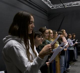 Photo de Dorémifac en pleine répétition