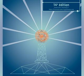 Affiche Transversales 2024, avec un phare lumineux