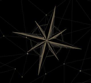 Une boussoule dorée sur fond noir