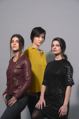 Les trois musiciennes de l'Ensemble Chakâm