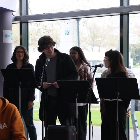 Remise de prix du concours "Faites court !" 2026, discours du Vice-président Culture et documentation Baptiste Brun