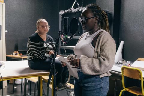 Photos atelier podcast avec Clément Pascaud